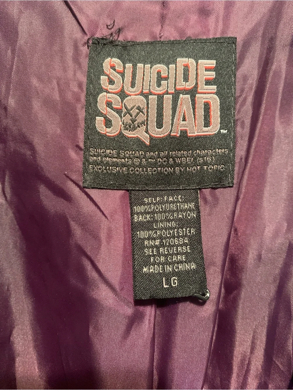 Suicide Squad Premium Adult Purple Joker Jacket Long Full Length Costume Size L